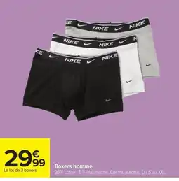 Carrefour NIKE Boxers homme offre