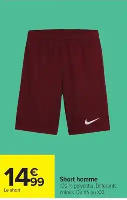Carrefour Nike Short homme offre