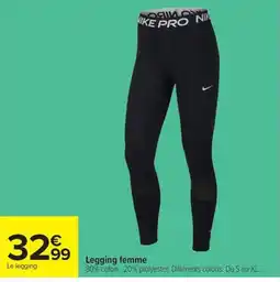 Carrefour NIKE Legging femme offre