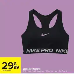 Carrefour Nike Brassière femme offre