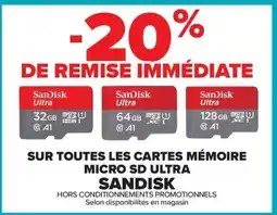 Carrefour Sandisk micro sd ultra cartes memoire offre