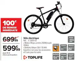 Carrefour TOPLIFE Vélo électrique offre