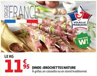 Dinde : Brochettes nature