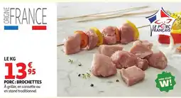 Auchan LE PORC FRANÇAIS BROCHETTES offre