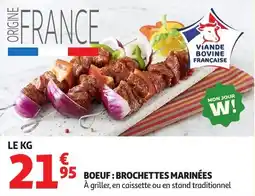Auchan BOEUF : BROCHETTES MARINÉES offre