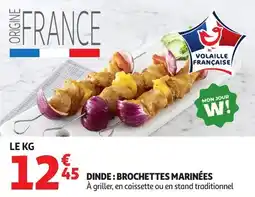 Auchan Dinde: Brochettes marinées offre