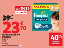 Auchan Direct Pampers Baby Dry Couches offre