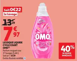 Auchan Direct OMO Lessique liquide cycle court offre