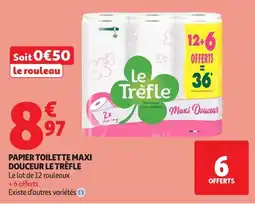 Auchan Direct Le Trèfle Papier Toilette Maxi Douceur offre