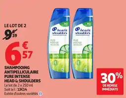 Auchan Direct Head&shoulders shampooing antipelliculaire pure intense offre