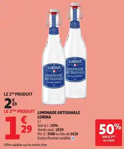 Auchan Direct LORINA Limonade artisanale offre