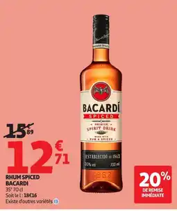 Auchan Direct BACARDI RHUM SPICED offre