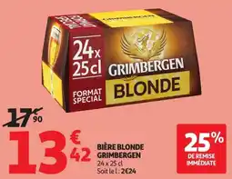 Auchan Direct GRIMBERGEN BIÈRE BLONDE offre
