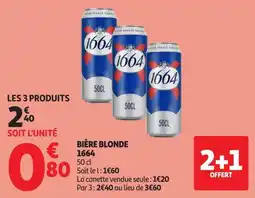 Auchan Direct 1664 Bière blonde offre