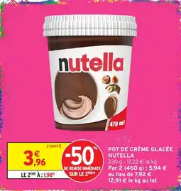 Intermarché Express Nutella crème glacée offre