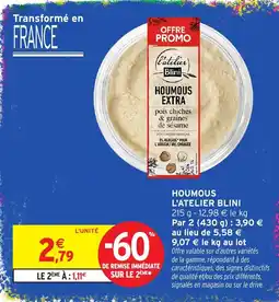 Intermarché Express L'atelier Blini Houmous Extra offre