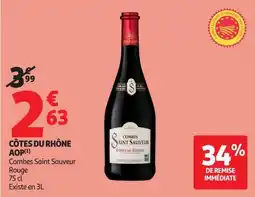Auchan Direct Combessaintsauveur Côtes du Rhône offre