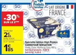 Carrefour Carrefour - spécialité laitière high protein offre