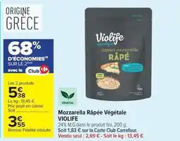 Carrefour Fini - mozzarella rape vegetale offre