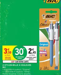 Intermarché Express BIC Stylos-bille 4 couleurs offre