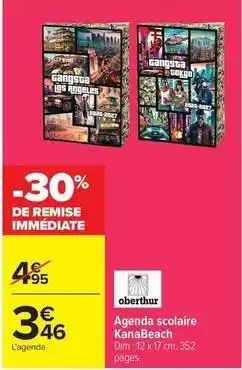 Carrefour Hollywood - agenda scolaire offre
