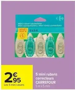 Carrefour Cinta - 5 mini rubans correcteurs offre