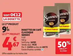 Auchan Direct Senseo Dosettes de café classique offre