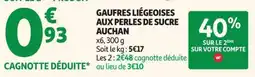 Auchan Direct AUCHAN Gaufres liégeoises aux perles de sucre offre