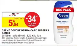Intermarché Express Sanex Crème douche derma care surgras offre