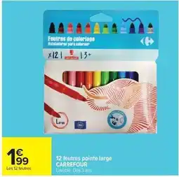 Carrefour Market Carrefour - 12 feutres pointe large offre