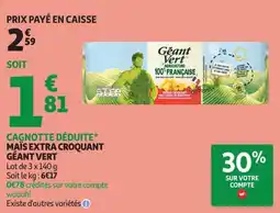 Auchan Direct Géant Vert Maïs extra croquant offre