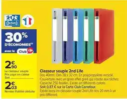 Carrefour Market Oxford - classeur souple 2nd life offre