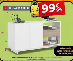 BUT Chêne - buffet 2 portes tiroir maelle offre