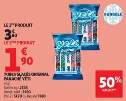Auchan Direct Yeti Tubes glacés original panaché offre