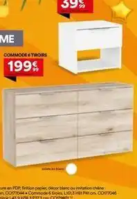 BUT Chêne - commode 6 tiroirs offre