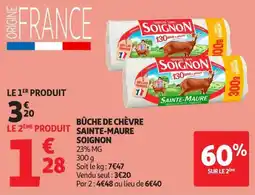 Auchan Direct SOIGNON BÛCHE DE CHÈVRE SAINT-MAURE offre