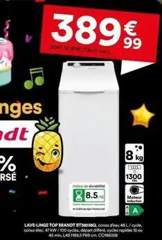 BUT Brandt - lave-linge top offre
