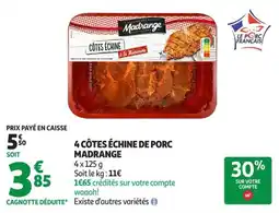 Auchan Direct Madrange Côtes Échine de Porc offre