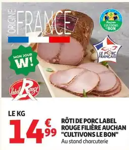 Auchan Direct Label Rouge Rôti de porc offre