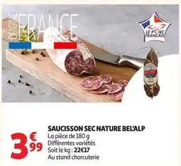 Auchan Direct BEL'ALP SAUCISSON SEC NATURE offre
