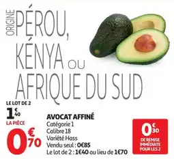 Auchan Direct AVOCAT AFFINÉ offre