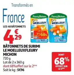 Auchan Direct Fleury Michon Bâtonnets de surimi offre