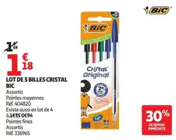 Auchan Direct BIC Billes Cristal Original offre