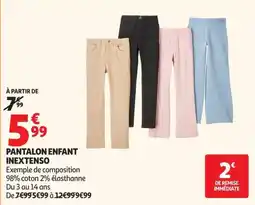 Auchan Direct INEXTENSO PANTALON ENFANT offre