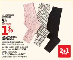 Auchan Direct INEXTENSO LEGGING FILLE offre