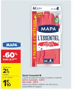 Carrefour Gants L'essentiel M offre