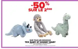 Carrefour Sur tous les doudous tex baby et disney baby offre
