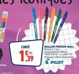 Bureau Vallée PILOT Roller frixion ball pointe 0,7 mm offre