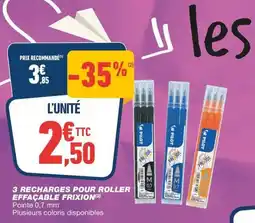 Bureau Vallée 3 recharges pour roller effacable frixion offre