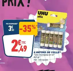 Bureau Vallée 6 batons de colle offre